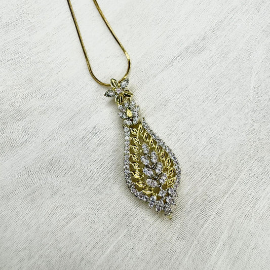 Luxury Gold Finish Cubic Zirconia Jewelry Set – Necklace, Bracelet, Earrings & Ring | Timeless Elegant Statement Set