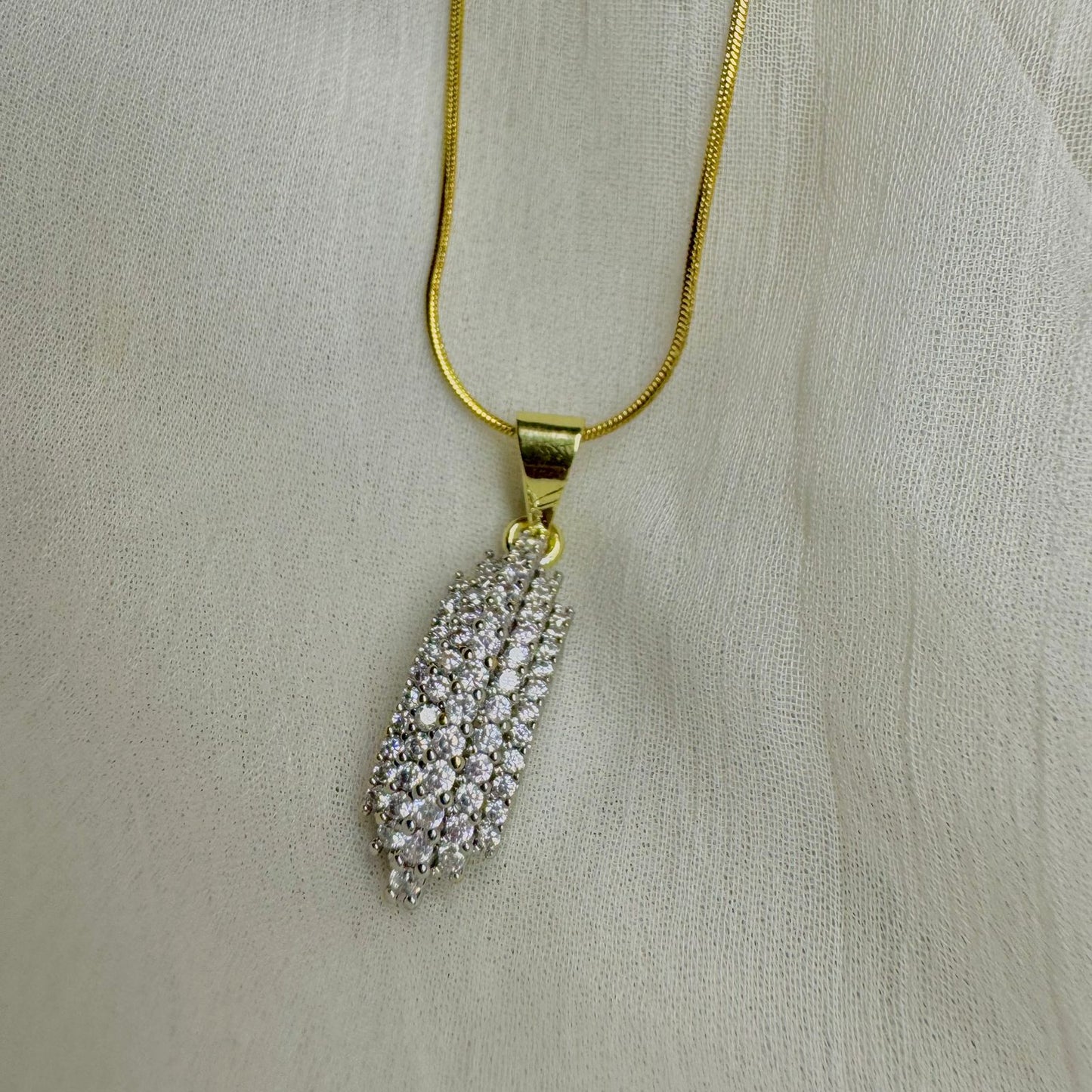 Luxury Gold Plated Cubic Zirconia Jewelry Set – Necklace, Bracelet, Earrings & Ring | Elegant Statement Set