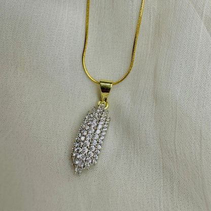 Luxury Gold Plated Cubic Zirconia Jewelry Set – Necklace, Bracelet, Earrings & Ring | Elegant Statement Set