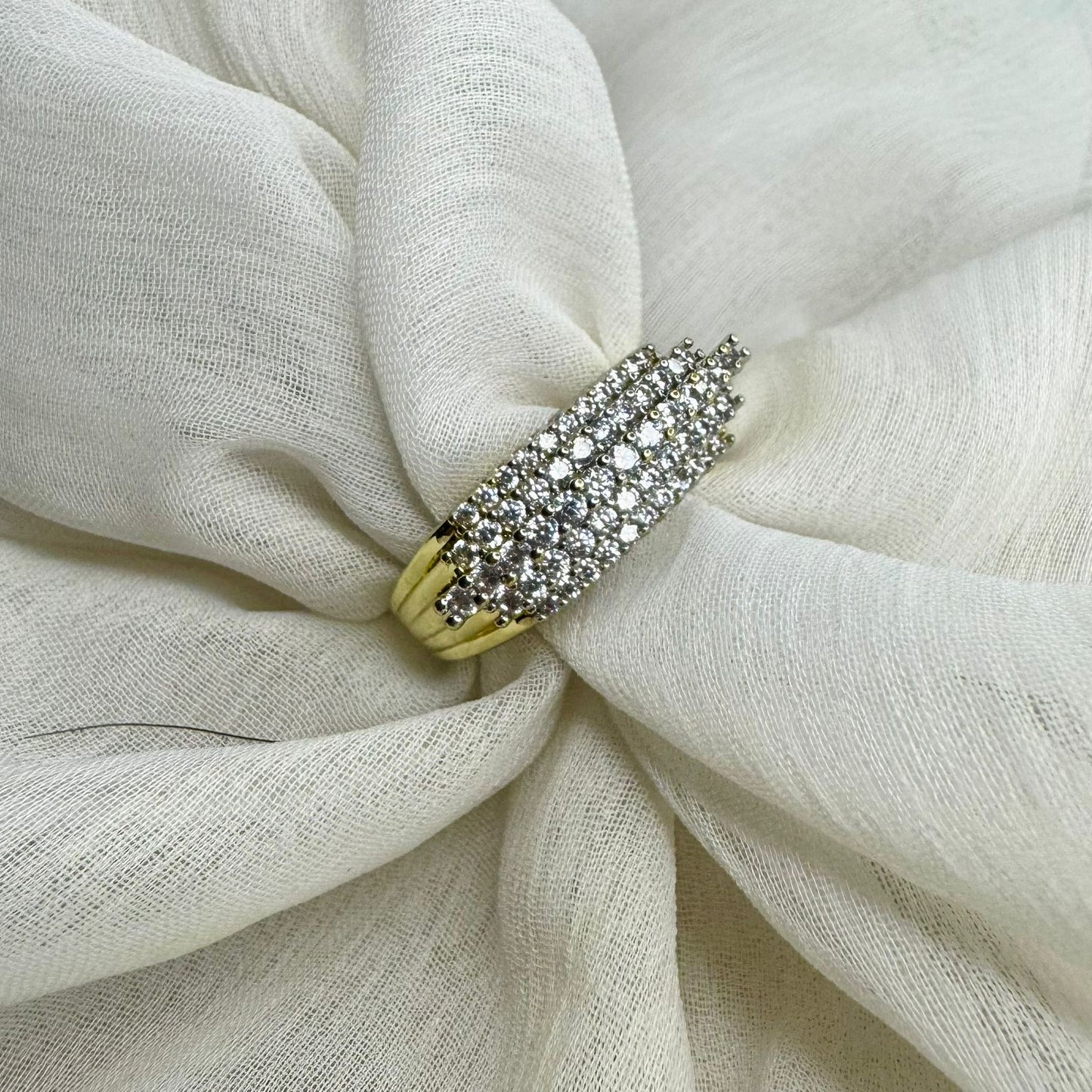 Luxury Gold Plated Cubic Zirconia Jewelry Set – Necklace, Bracelet, Earrings & Ring | Elegant Statement Set