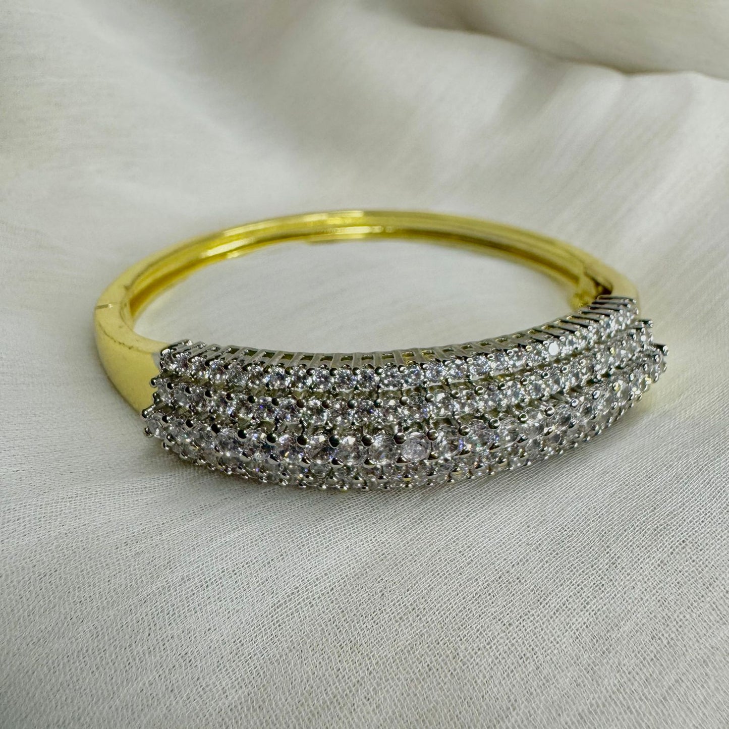 Luxury Gold Plated Cubic Zirconia Jewelry Set – Necklace, Bracelet, Earrings & Ring | Elegant Statement Set