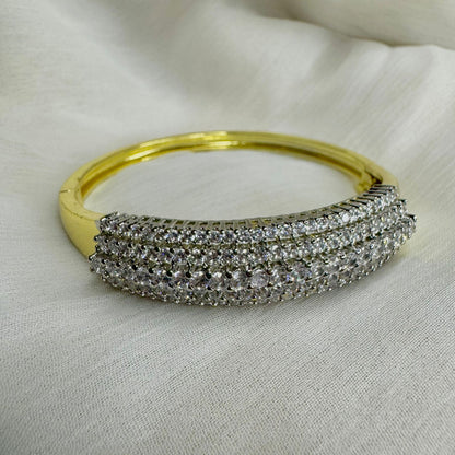 Luxury Gold Plated Cubic Zirconia Jewelry Set – Necklace, Bracelet, Earrings & Ring | Elegant Statement Set