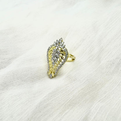 Luxury Gold Finish Cubic Zirconia Jewelry Set – Necklace, Bracelet, Earrings & Ring | Timeless Elegant Statement Set