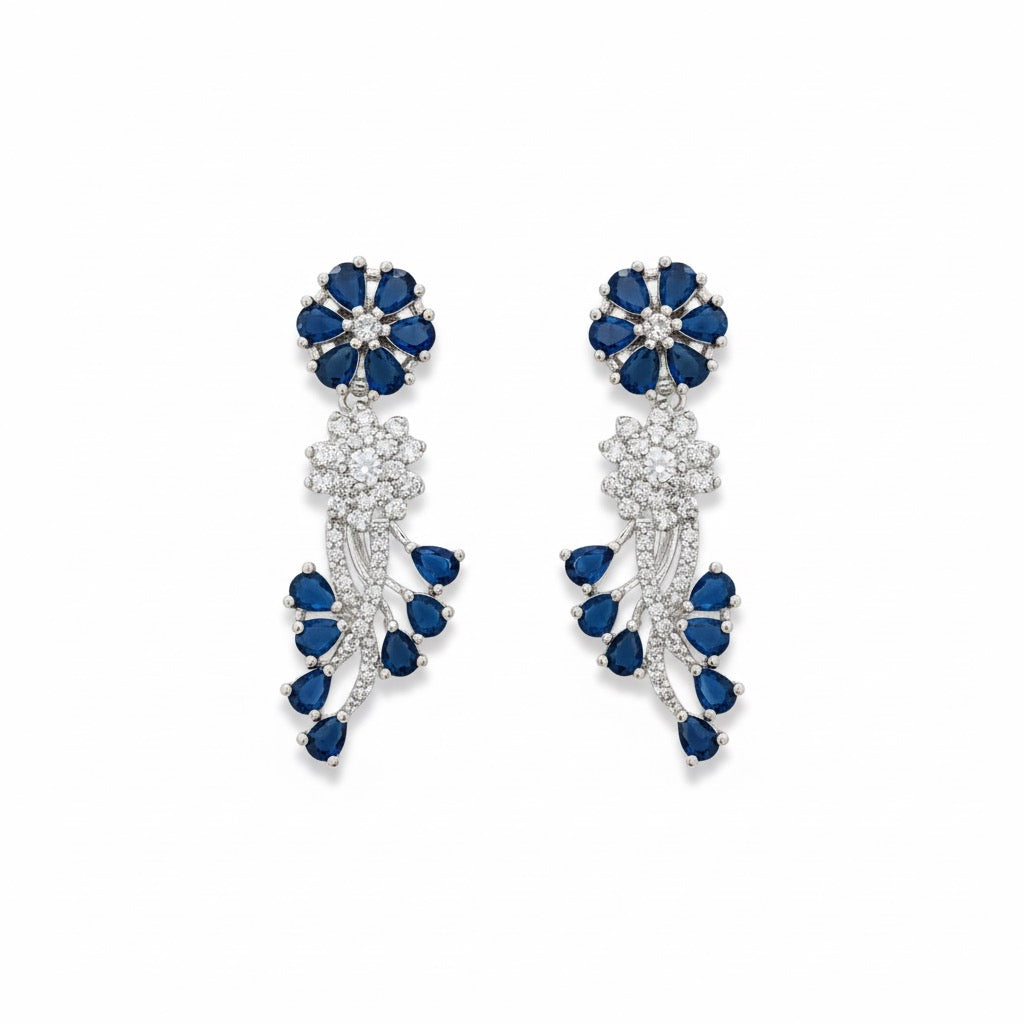 Elegant Stone & CZ Diamond Artificial Jewelry Set – Necklace, Earrings & Maang Tikka